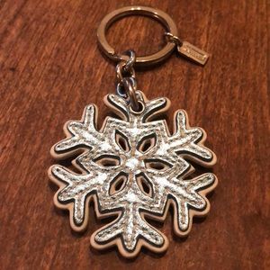 Coach Metallic Blue Snowflake Keychain